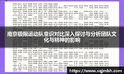 南京极限运动队意识对比深入探讨与分析团队文化与精神的影响