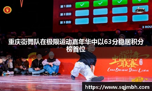 重庆街舞队在极限运动嘉年华中以63分稳居积分榜首位